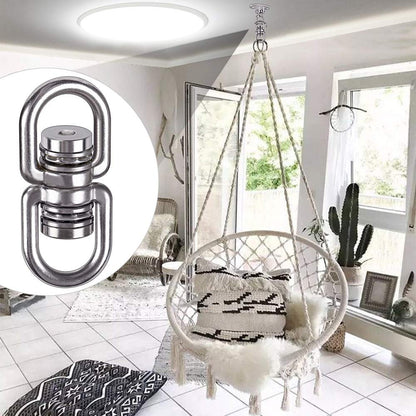 SELEWARE Bearing Swing Swivel, 360° Rotational Device Hanging Accessory for Web Tree Swing, Hammock Chair, Climbing Rope, Aerial Yoga, Kids Swing Swivel,Hold Up to 1200LB