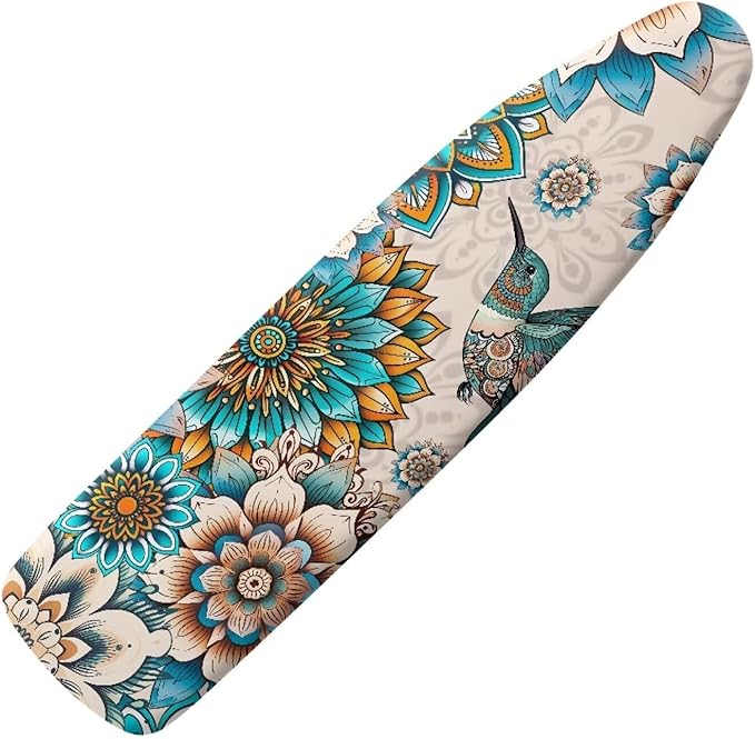 ZDCUSTOM Boho Hummingbird Ironing Board Cover Scorch Resistant Ironing Board