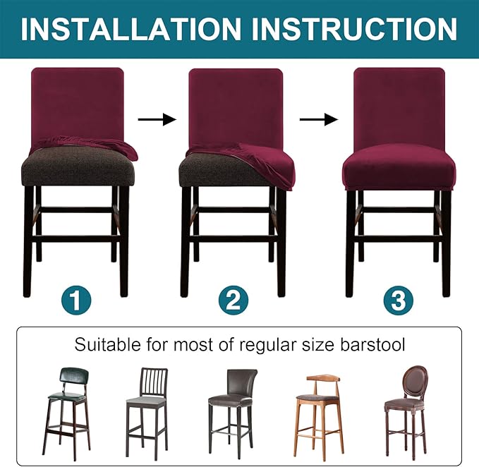 Turquoize Bar Stool Covers 4 Pack Bar Stool Covers