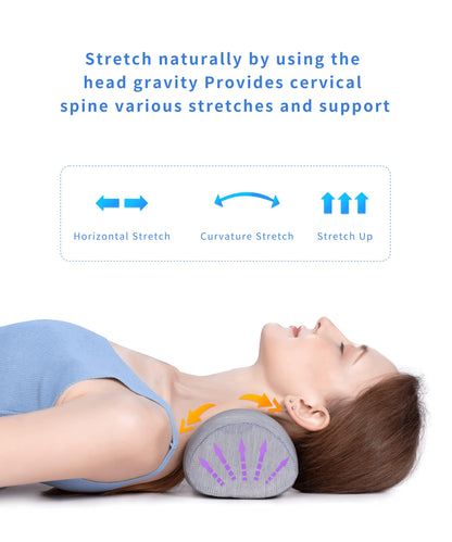 Bespilow Small Neck Roll Pillow,Say Goodbye to Neck Pain, Cervical Memory Foam Pillow for Tension Muscle Relief, Contour Support, Shoulder Pain Relaxer with Breathable Pillowcase, Odorless