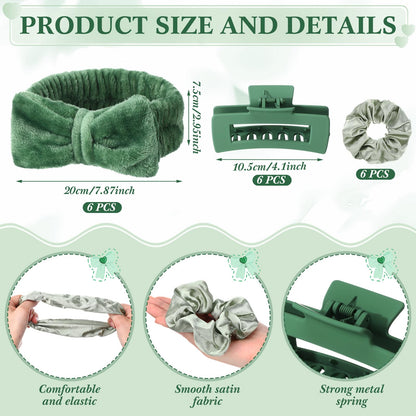 Suncalla 30 Pcs Spa Party Bridesmaid Proposal Gifts Wedding Bridal Party Favor Bridal Bracelet Jewelry Boxes Hair Clip Scrunchies Headband Knot for Graduation Gift(Sage Green)