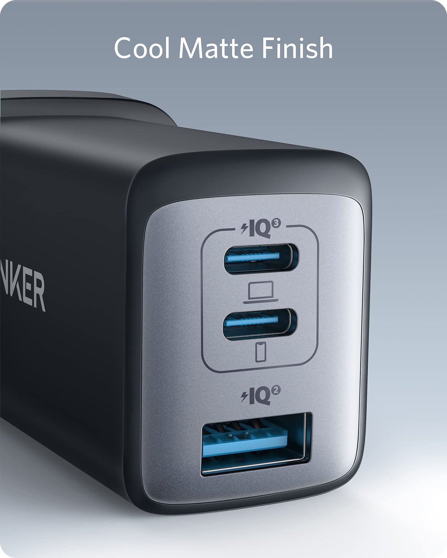 Anker USB C Charger (Nano II 65W), PPS 3-Port Fast Charger Plug for MacBook Pro/Air, iPad Pro, Galaxy S20, Dell XPS 13, Note 20/10+, iPhone 17/16/16 Pro, Steam Deck, and More