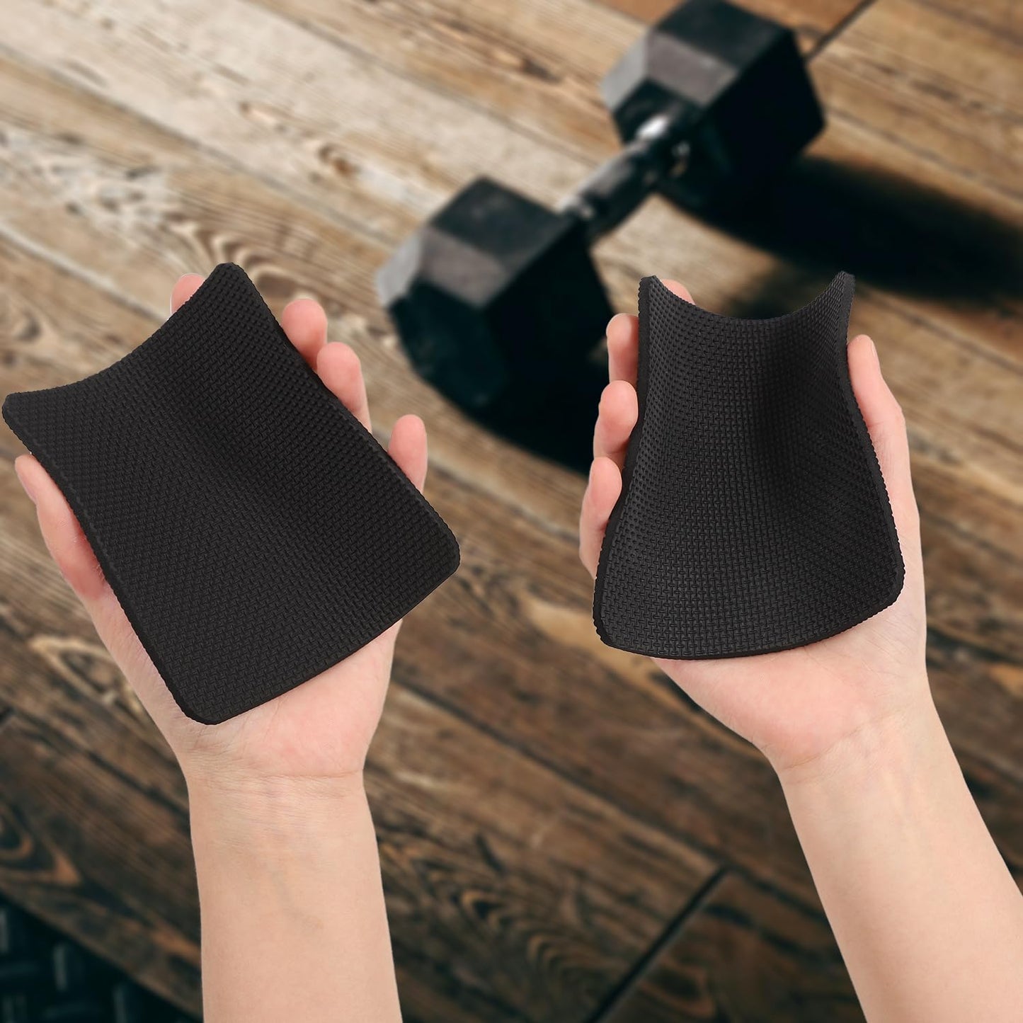 PEUTIER 10pcs Grip Pads for Weight Lifting, Double-Sided Anti-Slip Gym Lifting Grips Weight Training Hand Grips Workout Pads Grip Power for Weightlifting Men Women, No Sweaty