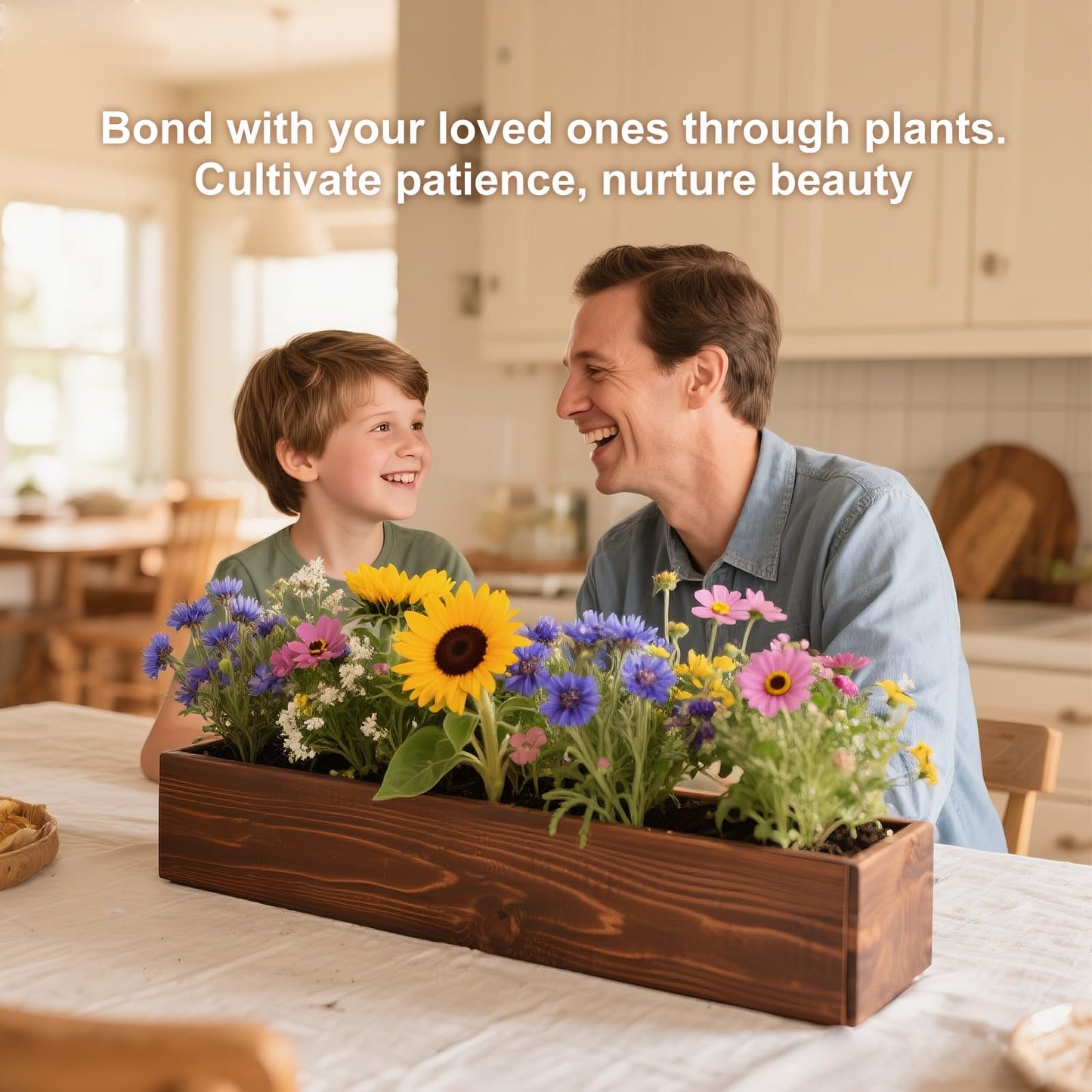 Herbsy 5 Indoor Flower Growing Kit, Complete Planting Starter Set with Sunflower, Zinnia, Marigold, Cosmos, Cornflower Seeds, Unique Birthday and Christmas Gifts for Women, Men, Plant Lovers