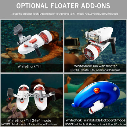 sublue Tini Underwater Scooter with Action Camera Mount Detachable Modular for SUP Paddle Board 2 Gear Speed 45 Minutes Swimming Pool Diving Snorkeling