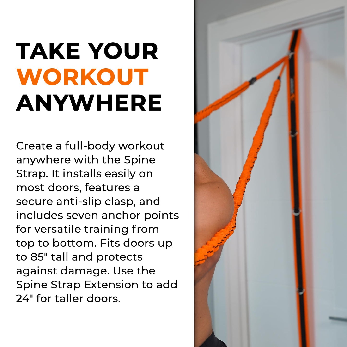 Stroops Spine Strap Door Anchor for Slastix Resistance Bands | Provides Multiple Attachment Anchor Points for Strength Training and Versatile Home Workouts