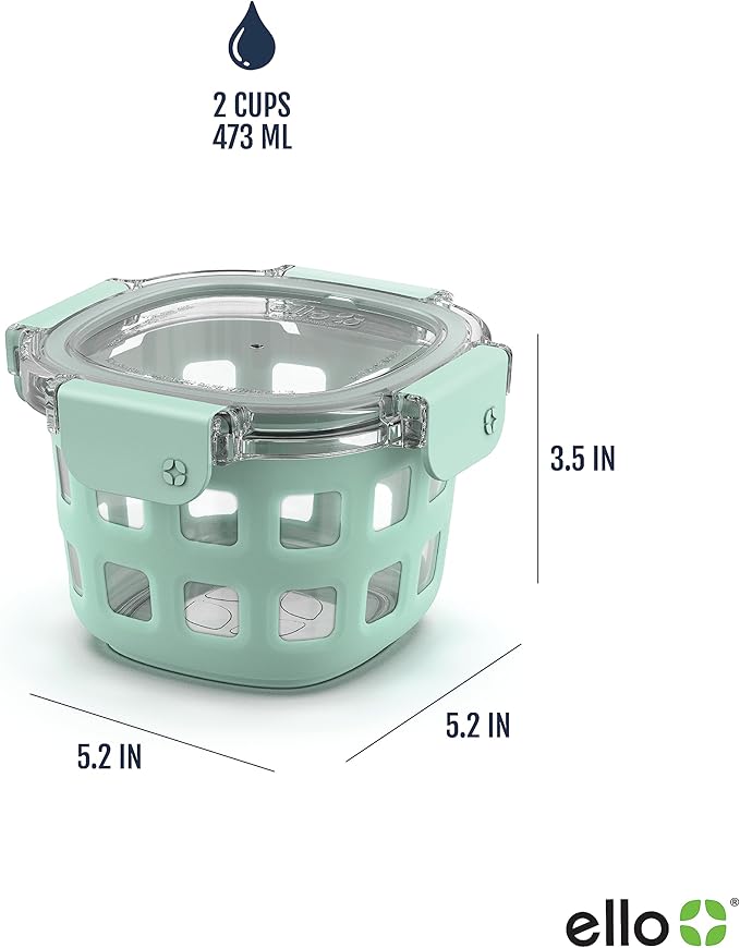 Ello DuraGlass Rounds Glass Food Storage Containers
