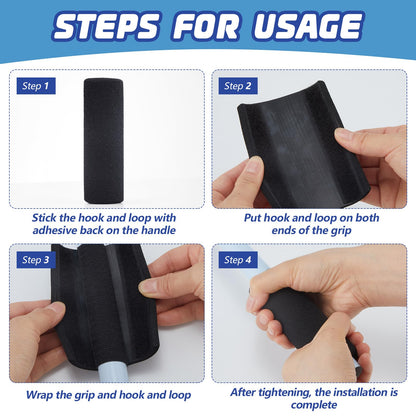 Frienda 4 Pcs Handle Grips 4.25 Inch NBR Rubber Foam Grip Wrap Soft Buffer Tube Cover Pad Handle Covers for Fitness Home Garden Bicycle Exercise Equipment Handlebar Replacement(1.9 cm to 2.7cm)