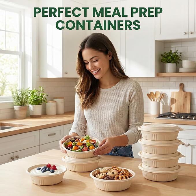100 Piece Meal Prep Bowl Containers