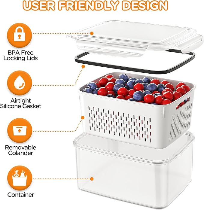 5-Pack Fruit Storage Containers