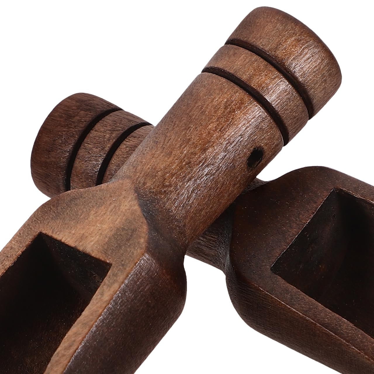 Unomor 6-Piece Mini Wooden Spice Spoons 3" Set – Dark-Brown Ergonomic Handle for Precise Salt, Tea & Candy Scooping – Compact Reusable Utensils for Jars, Home Kitchen, Café & Gift
