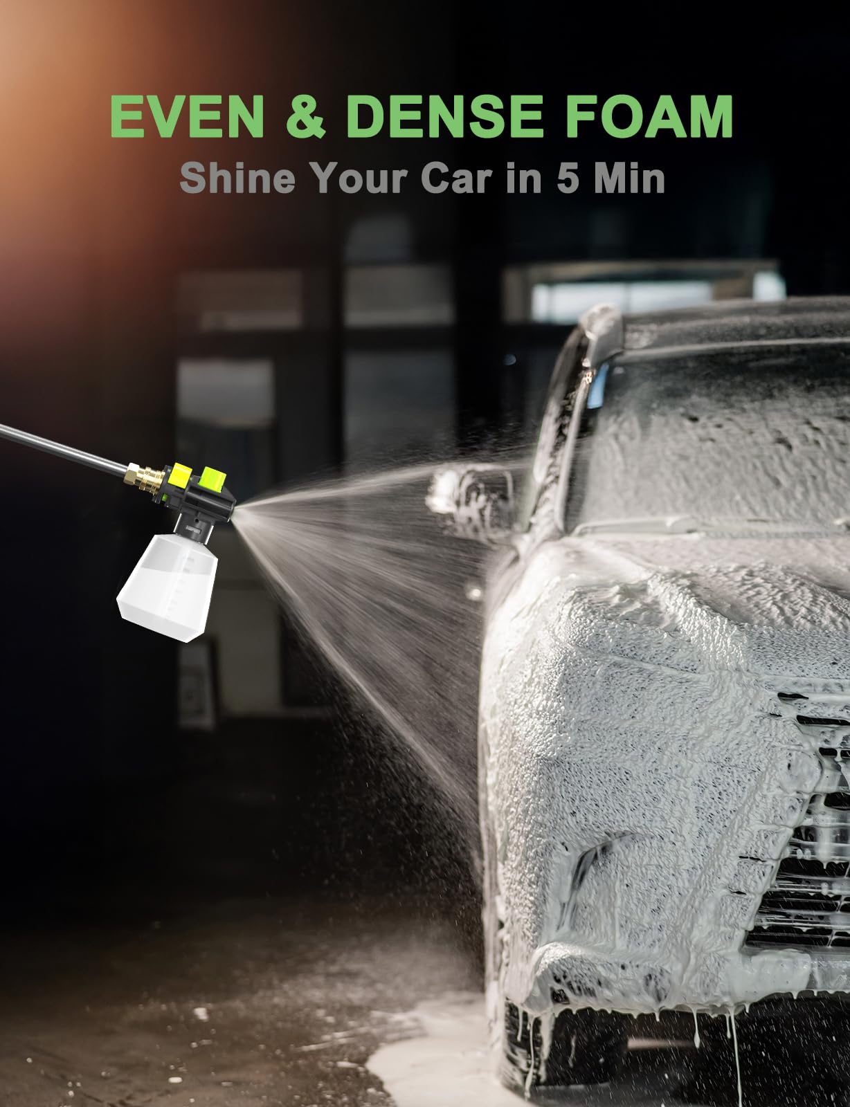 Pressure Washers, Power Jet Washers with 4 Nozzles, 420L/H Flow Rate, 8M High-Pressure Hose, 11M Power Cable, Power Washers for Patio and Car, Garden, Fences, Yard, Driveways