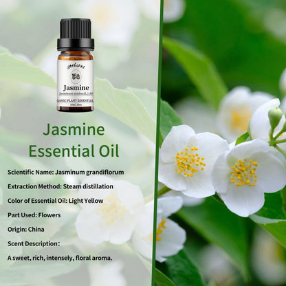 yethious Rose Jasmine Chamomile Essential Oil Set Organic 100% Pure Aromatherapy Oil for Diffuser, Soap, Candle Making 3 X 10ML
