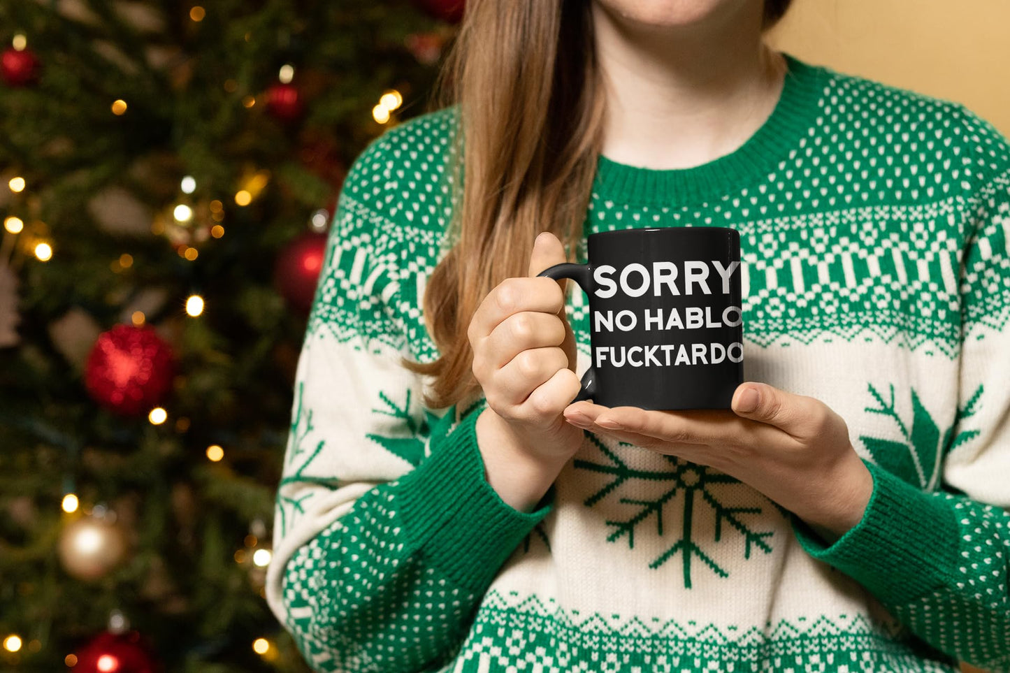 Sorry No Hablo Fuctardo Funny Coffee Mug & Tea Cup | Unique Novelty Gift for Men | Awesome Hilarious Humorous Mug, Coworker Gift (Black)