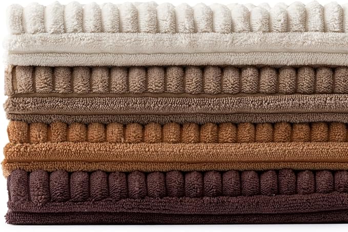 MIULEE Brown Throw Pillow Covers 18x18 Inch Set of 4 Boho Farmhouse Cushion