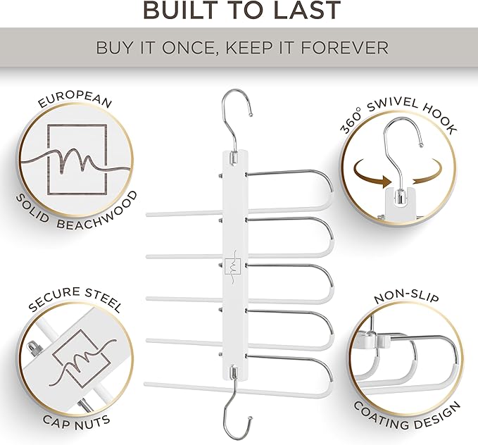 MORALVE Pants Hangers Space Saving