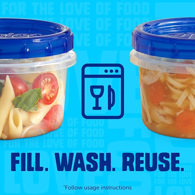 Ziploc Brand Twist n Loc Food Storage Containers, Leak Resistant Design