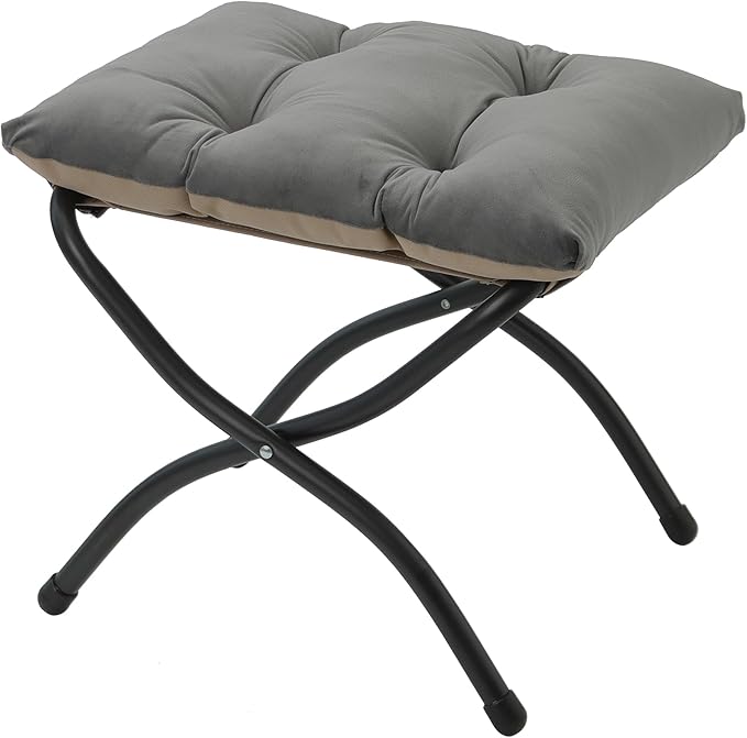 15" Folding Ottoman, Foldable Footrest Stool, Portable Small Foot Stool