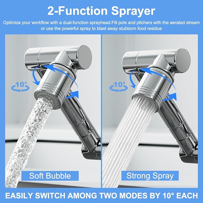 1440° swivel faucet extender, sink faucet aerator extender, swivel extendable