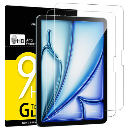 NEW'C 2 Pack Designed for iPad (A16) 11th Generation 2025, iPad 10th Generation 10.9 inches 2022 Screen Protector Tempered Glass, Bubble Free, Ultra Resistant (Easy Installation Frame)