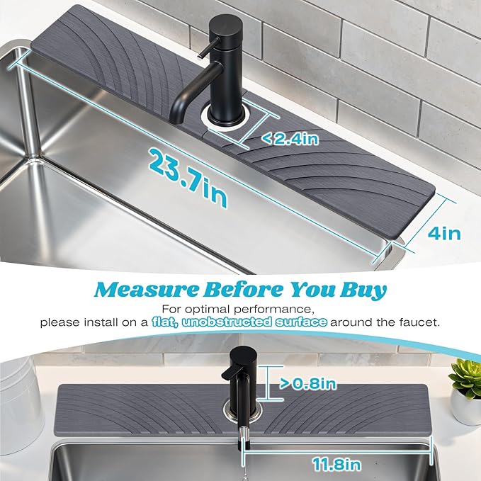 Stone Faucet Mat for Kitchen Sink