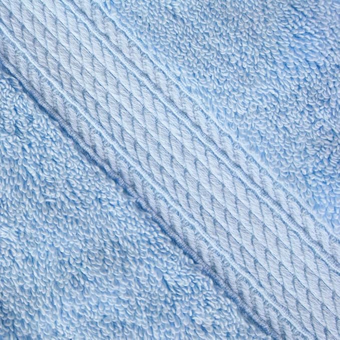 Superior Solid Egyptian Cotton Face Towel Set, Light Blue