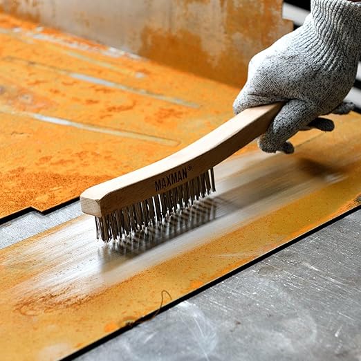MAXMAN Wire Brush, Heavy Duty Carbon Steel and Stainless Steel Wire Brushes