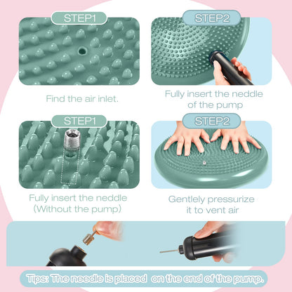Amylove 6 Pcs Wiggle Seat Inflated Wobble Cushion for Sensory Kid 13 Inch Balance Disc Kids Flexible Seating Exercise Sensory Pad Chair Cushion for Classroom Office School(Morandi)