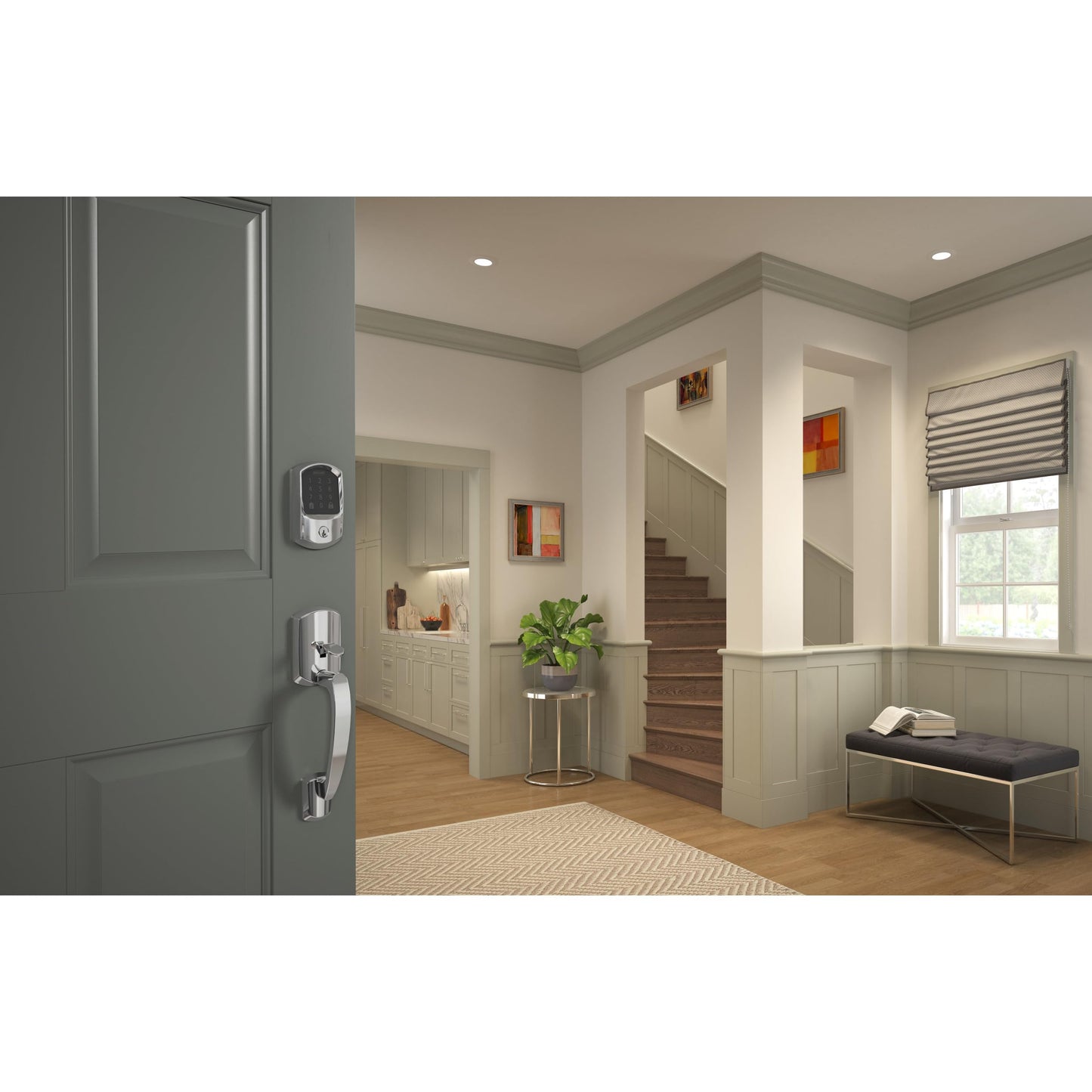 Schlage Encode Smart WiFi Deadbolt Lock for Front Door - Keyless Entry with App or Touchscreen - Works with Alexa, Hey Google, & Airbnb - Create Codes for Guests - Matte Black