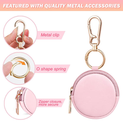 LUCKINEE Portable Gym Jewelry Ring Holder Keychain, Small Travel Ring Holder Earring Stud Necklace Storage Case Ring Holder Gifts for Women and Girls