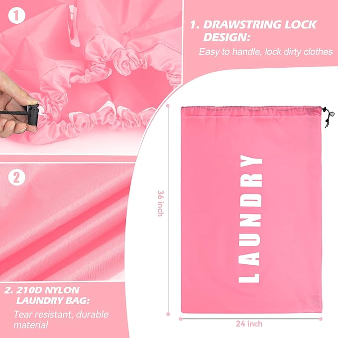 Laundry Bag, 2 Pack Travel Laundry Bags