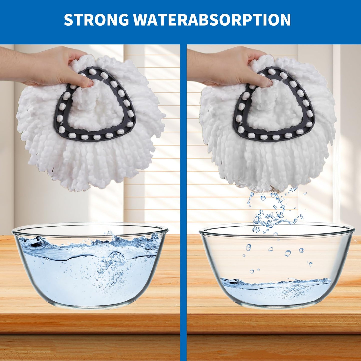 5 Pack Mop Replacement Heads ,Spin Replacement Mop Heads Mops Refill Compatible for vileda 1 Tank System , Microfiber Swivel Mops Refill,Deep Clean,Machine Washable and Easy to Replace