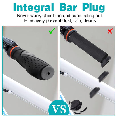 TRELC Antislip Bicycle Handlebars Grips Protector for Bicycle/Mountain Bike/Road Bike/Folding Bike (Black+Grey)