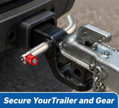 Datanly 1 Pack Trailer Hitch Pin Stainless Steel Hitch Pin Fit 5/8-Inch Receivers Lock Anti-Theft Trailer Lock for Vehicle, RV, Truck, Cargo Carrier, Bike Rack (Red)