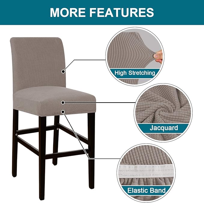Turquoize Stretch Bar Stool Cover Counter Stool Pub Chair Slipcover