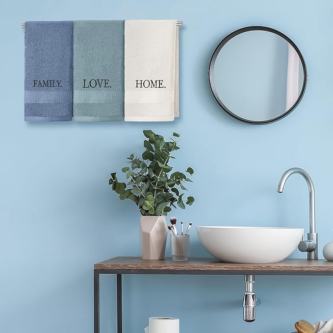 3 Pcs Home Love Family Decorative Hand Towels