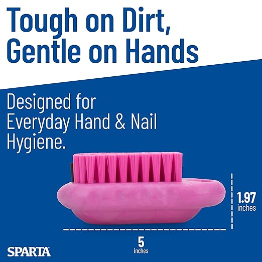 SPARTA Nail Scrub Brush Commercial-Grade, Heavy-Duty Hand and Fingernail Brush