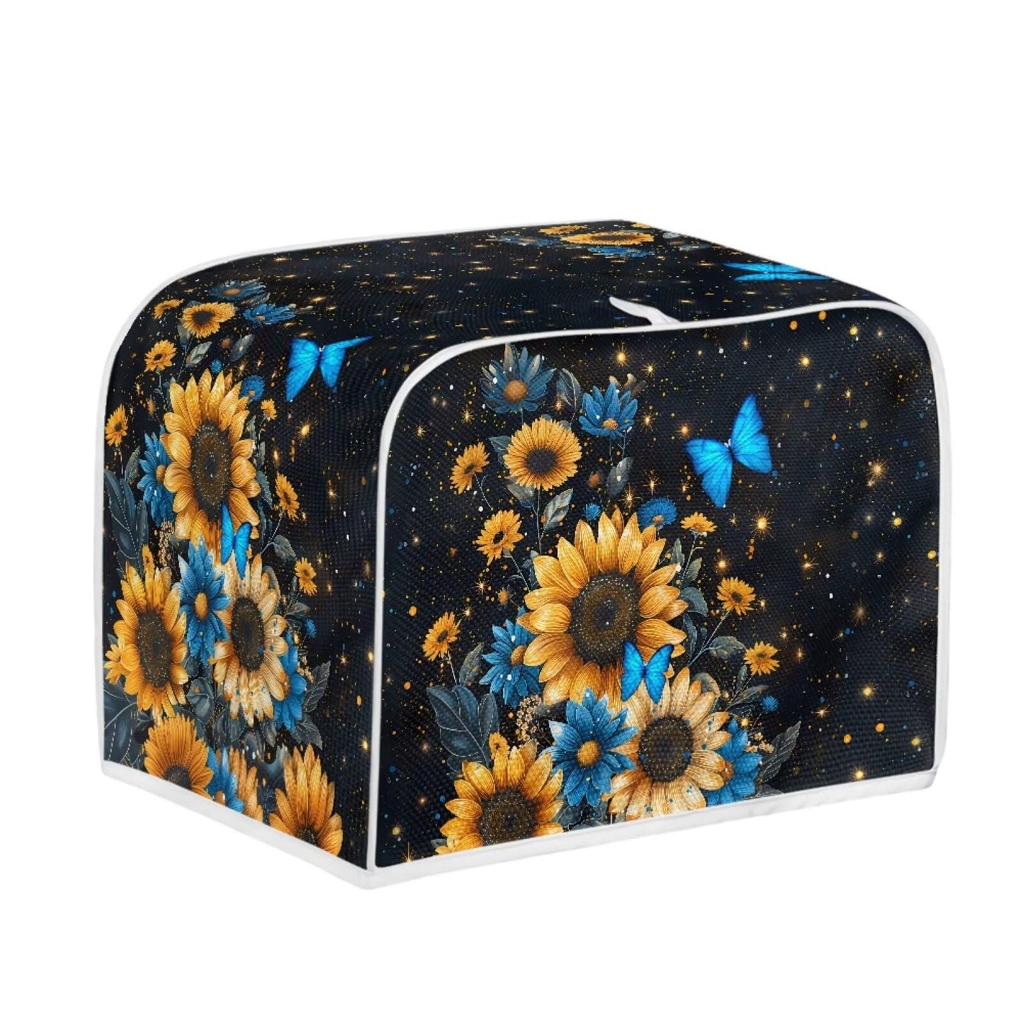 ASQVTIFE 4 Slice Toaster Covers for Kitchen Butterfly Dust Covers for Kitchen Appliances Sunflower Bread Machine Oven Dust Cover Top Handle Design Greasy Protection Anti Sputtering