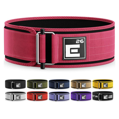 Self-Locking Weight Lifting Belt,Premium Weightlifting Belt for Serious Functional Fitness, Weight Lifting, and Olympic Lifting Athletes,Deadlift Training Belt (Small, Miami Pink)