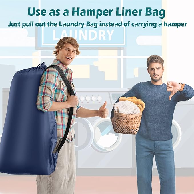 Heavy Duty Laundry Bag 2 Pack XL Nylon Laundry Bags