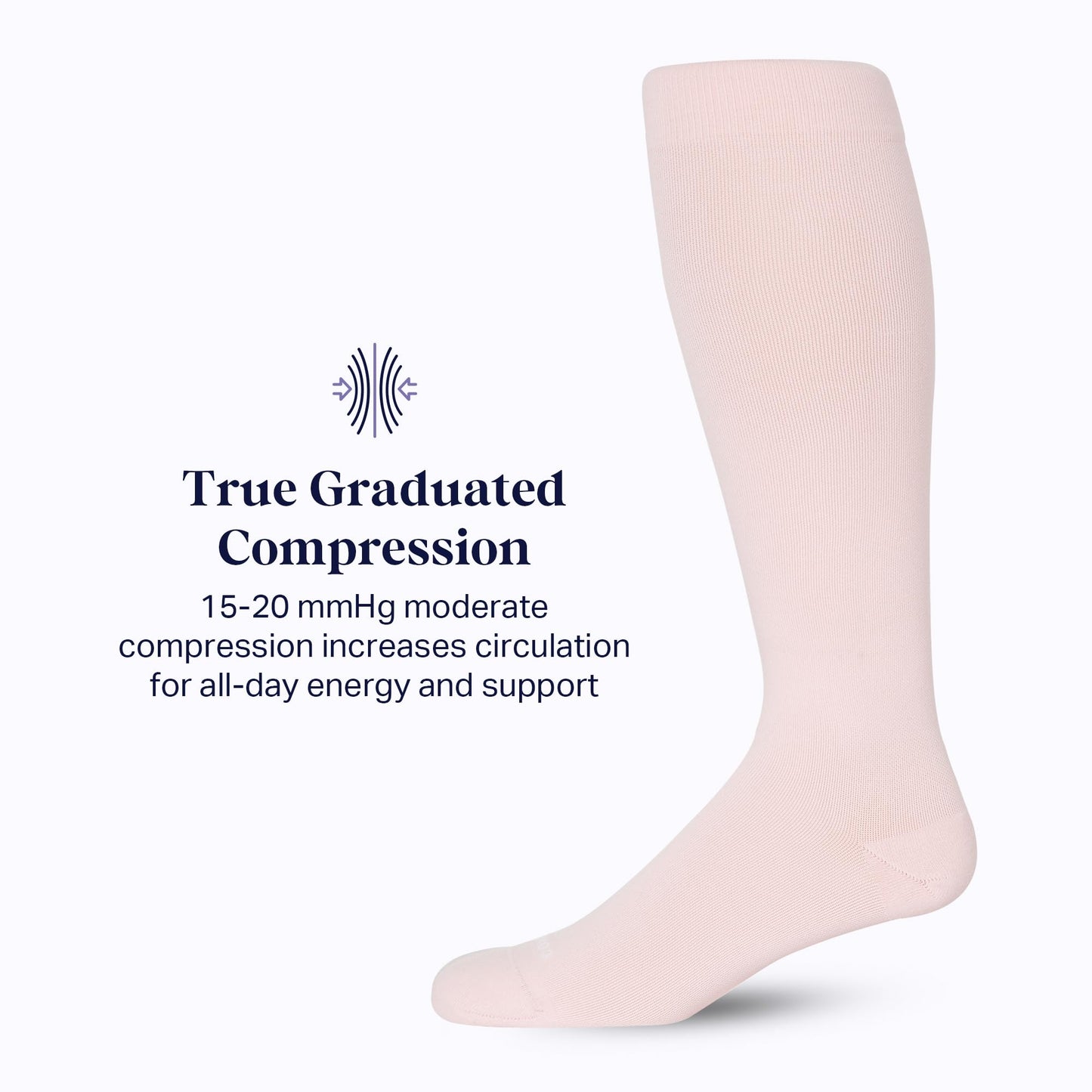 COMRAD | Premium and Stylish Compression Socks for Multipurpose Wear - Pink - Large