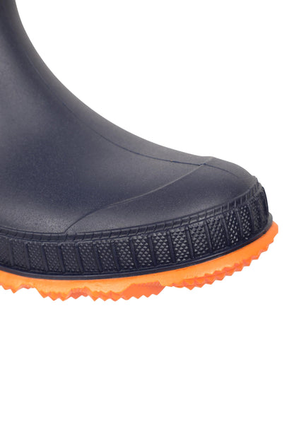 Mountain Warehouse Plain Kids Wellies - Waterproof, Soft Jersey Lined Wellington Boots, Gripped Sole, Boys & Girls - Spring Summer, Rain, School, Outdoors Burnt Orange Kids Shoe Size 4