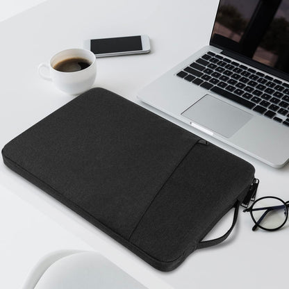 Chelory Laptop Sleeve Bag Compatible for 16 17 Inch HP/Lenovo/Asus/Acer/Dell Notebook Ultrabook Chromebook, Shockproof Computer Protective Cover Carrying Case with Handle, Black