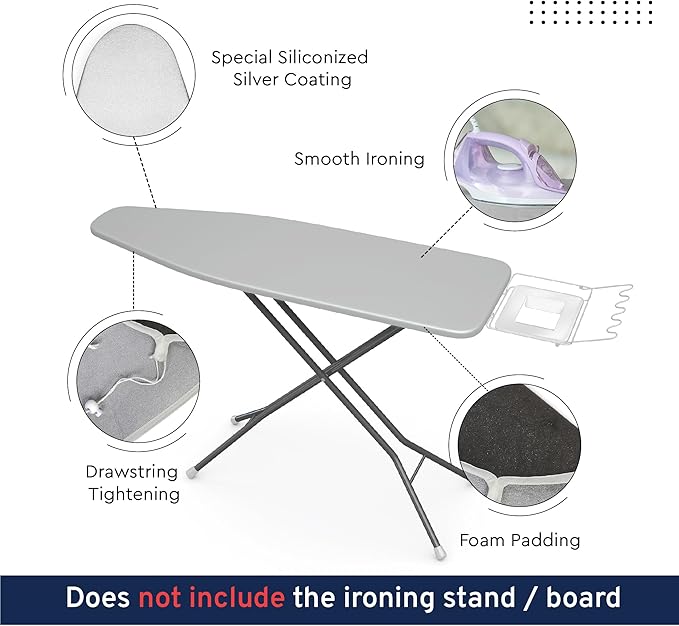 Encasa XO Ironing Board Cover and Pad 54"x15"
