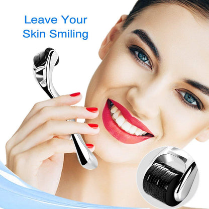 Derma Roller Stainless Steel - Microderma Roller - Microneedle Roller with Case-Personal Use Microneedling Roller -192 Micro Needle Dermal Roller