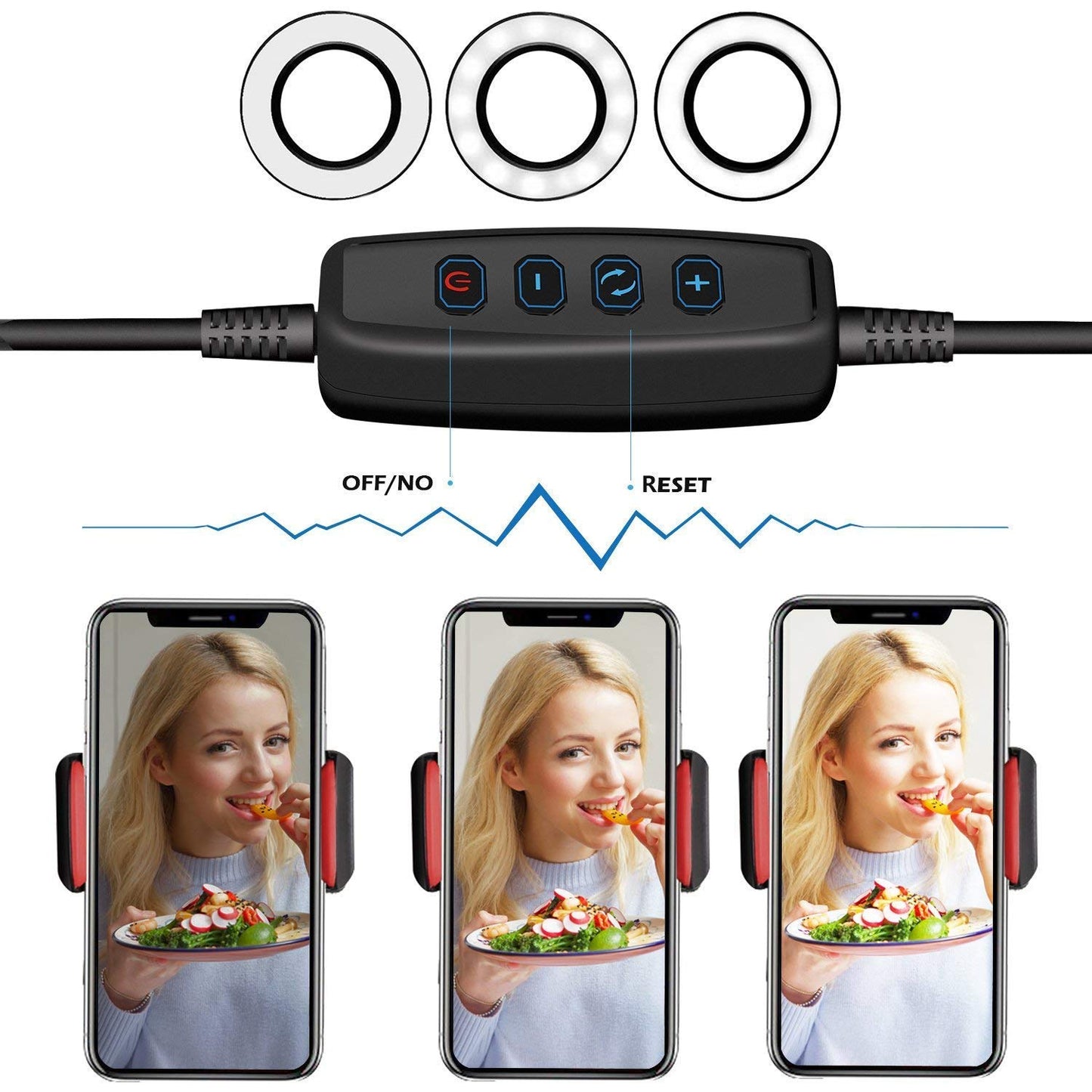 Selfie Ring Light with Cell Phone Holder for Live Streaming/Makeup