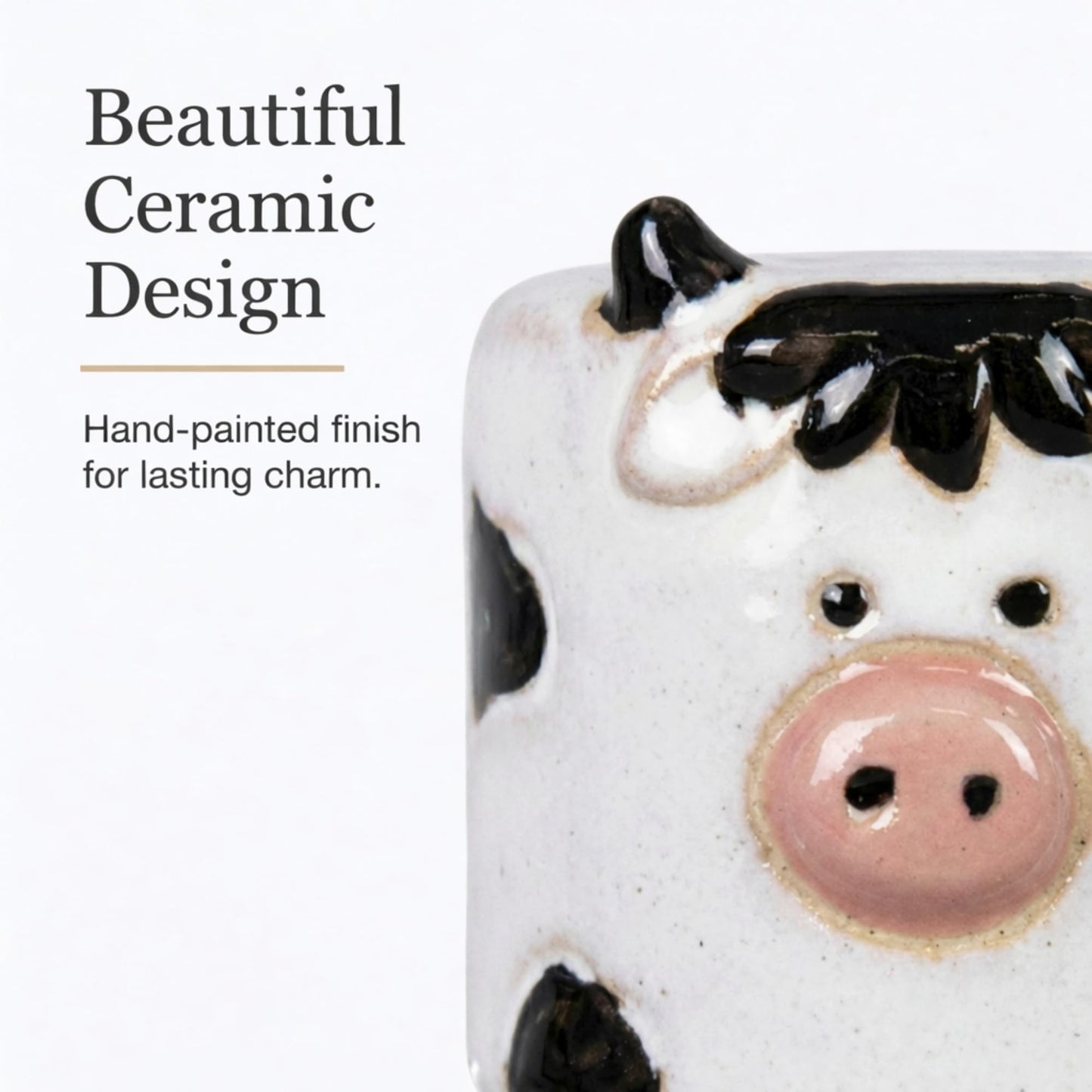 The Bridge Collection Cute Ceramic Cow Salt and Pepper Shakers