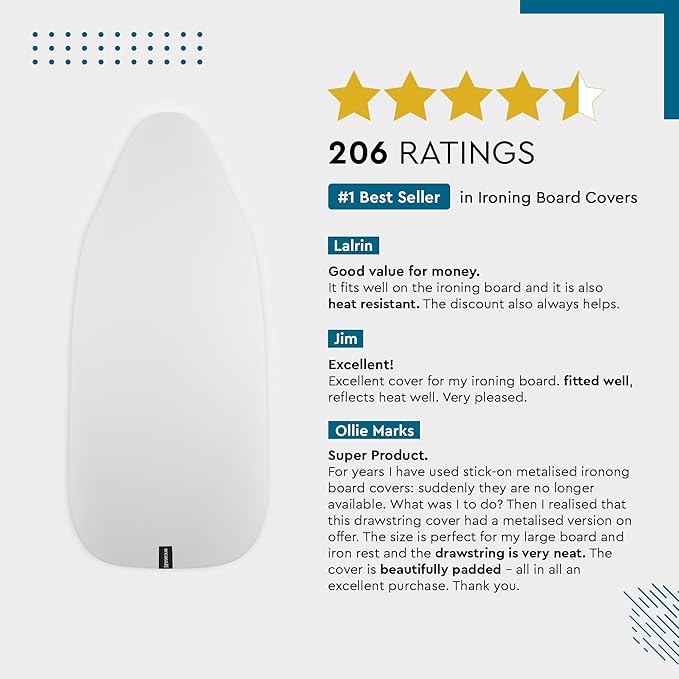 Encasa XO Ironing Board Cover and Pad 54"x15"