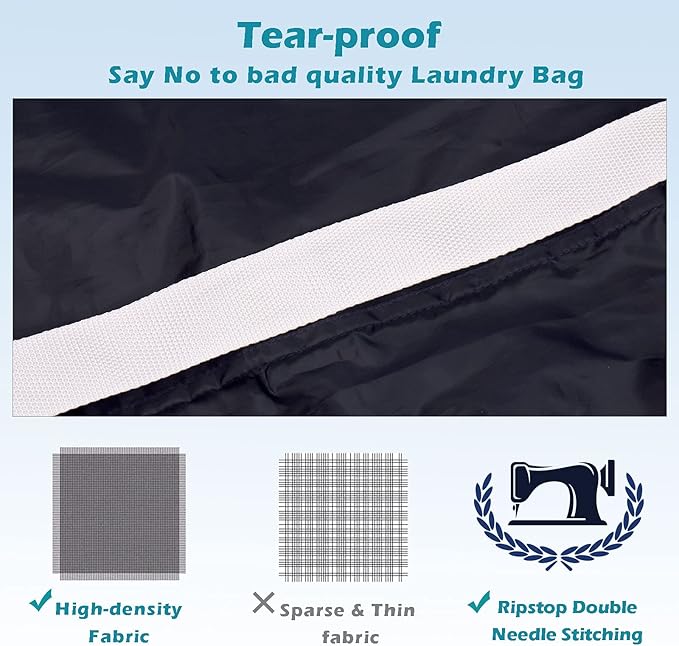 Heavy Duty Laundry Bag 2 Pack XL Nylon Laundry Bags