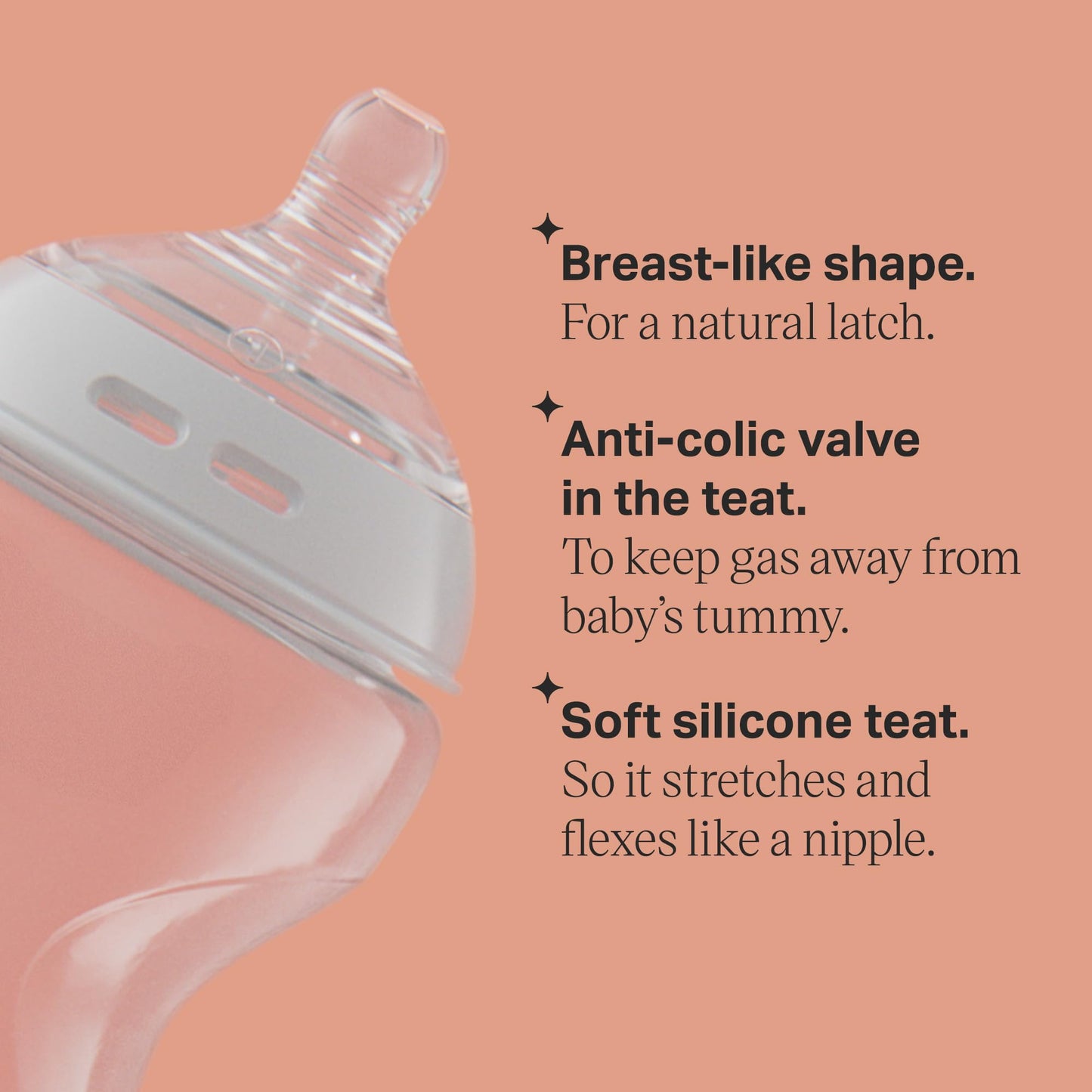 Tommee Tippee Natural Start Baby Bottles for 0m+, Pack of 3 260ml Baby Bottles, with Slow Flow Breast-Like Teat for a Natural Latch, Self-Sterilising and BPA Free, Baby Feeding Essentials